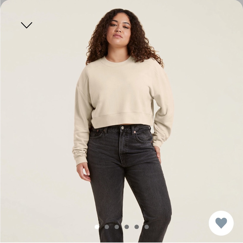 Nuuds cropped sweatshirt bone size XS